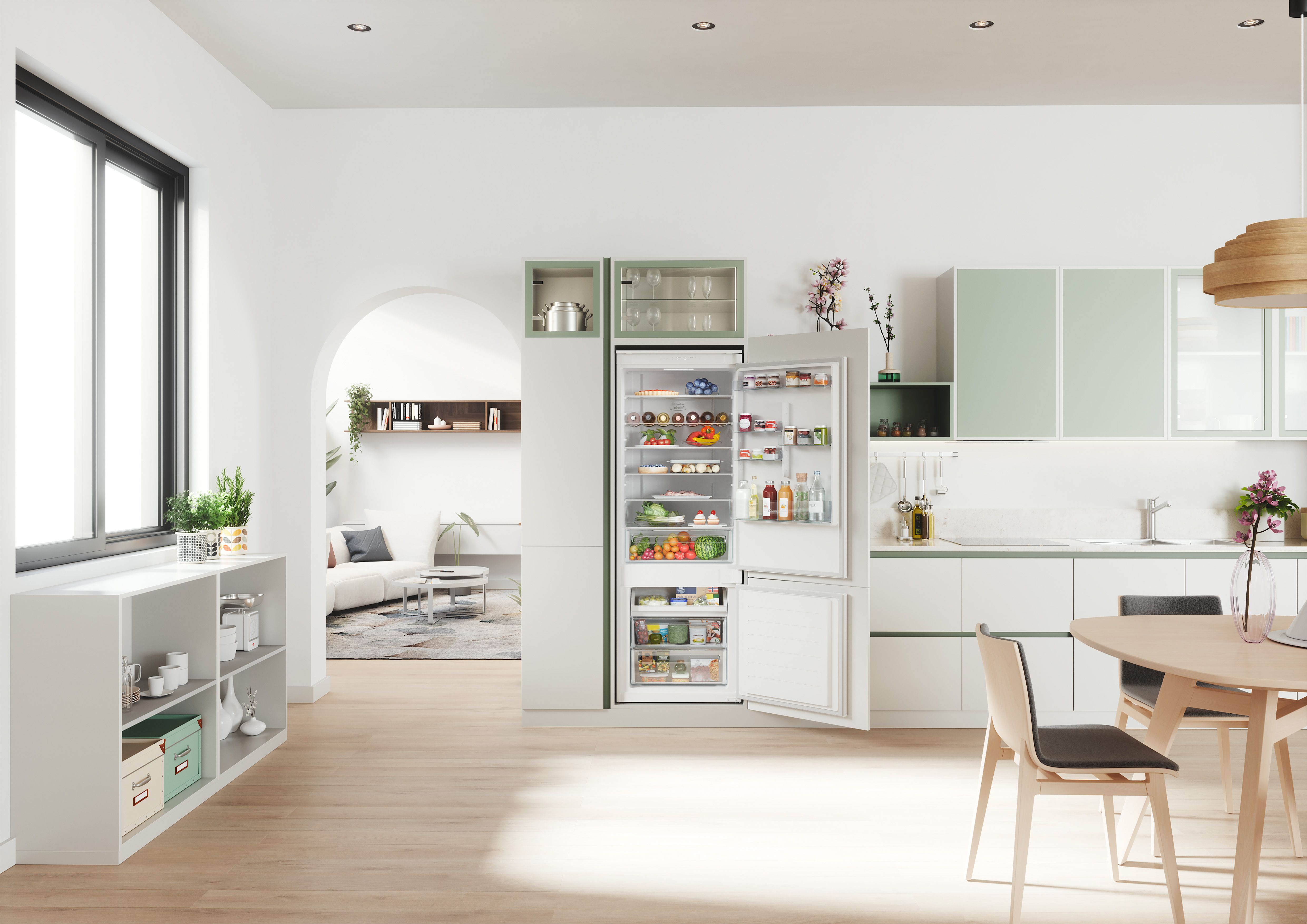 Frigorífico combi integrable Candy, WIFI Fresco - CBT7719EW - Blanco Blanco-8