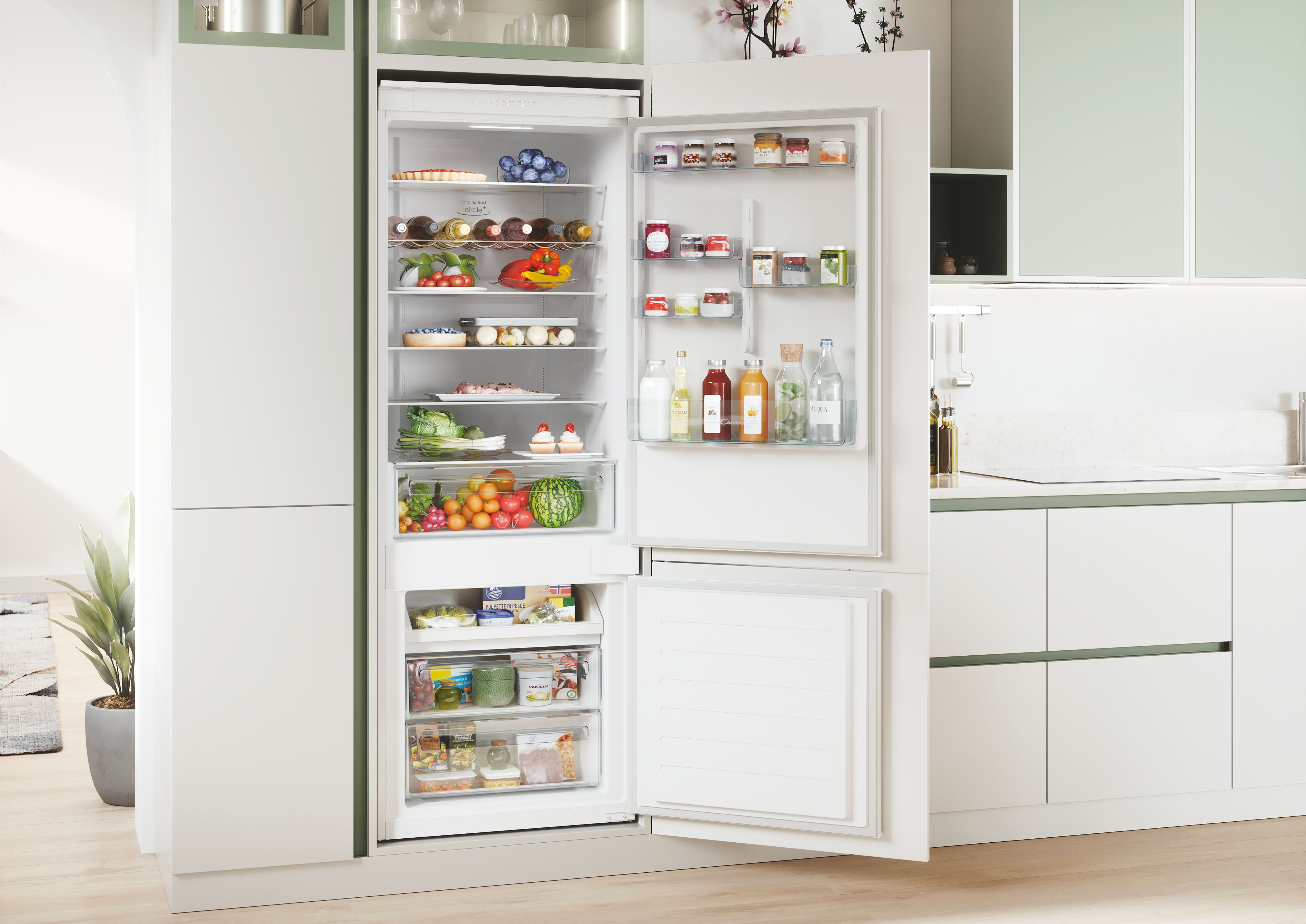 Frigorífico combi integrable Candy, WIFI Fresco - CBT7719EW - Blanco Blanco-9