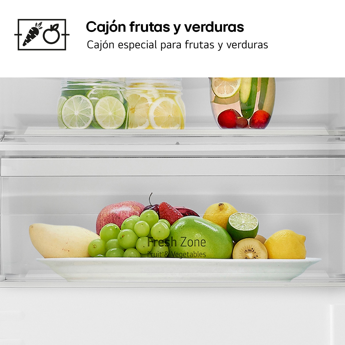 Frigorífico Combinado Encastrável LG GTFN256SER Total No Frost e de 177 cm - Branco Branco-7