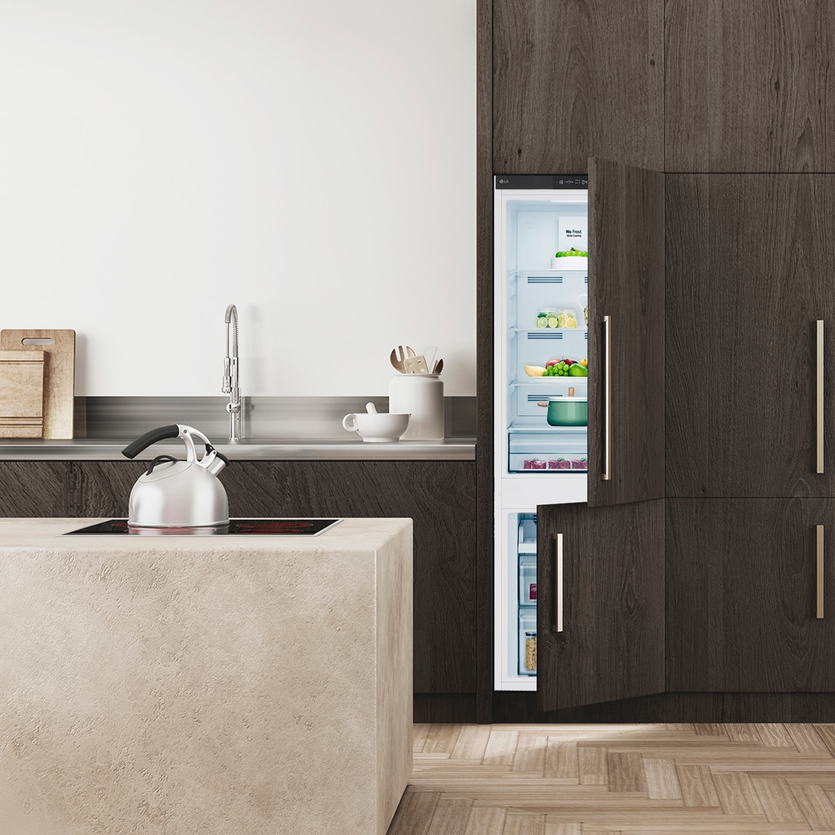 Frigorífico Combinado Encastrável LG GTFN256SER Total No Frost e de 177 cm - Branco Branco-12