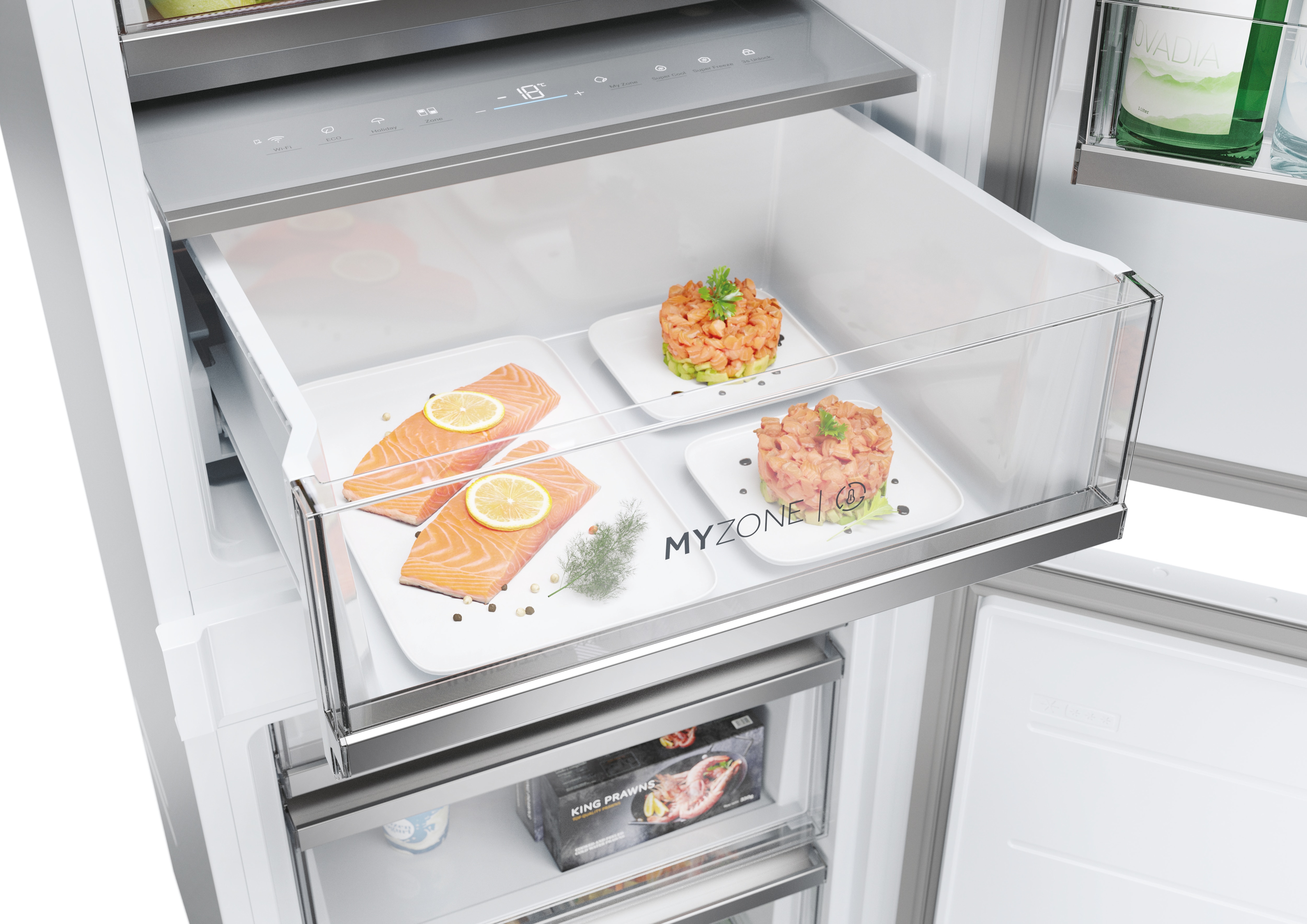 Frigorífico Combinado Encastrável Haier HBW7518BT Total No Frost, SuperCooling e Iluminação Envolvente - Branco Branco-6