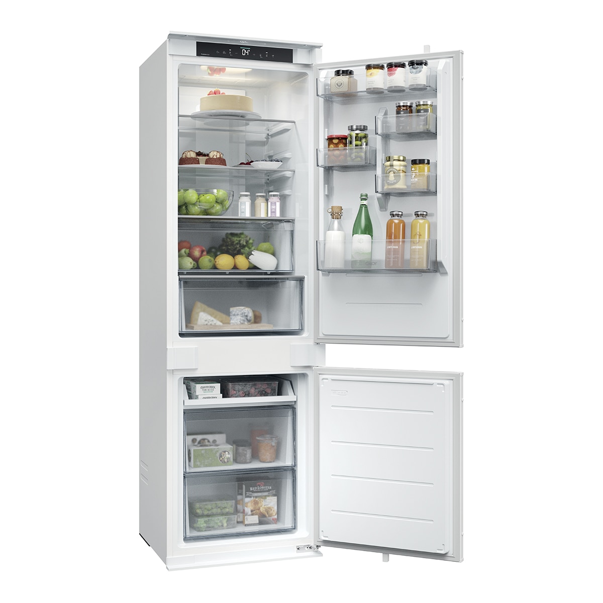 Frigorífico Combinado Encastrável Candy CNBQT3518E Total No Frost, Tecnologia Circle Fresh - Branco Branco-3