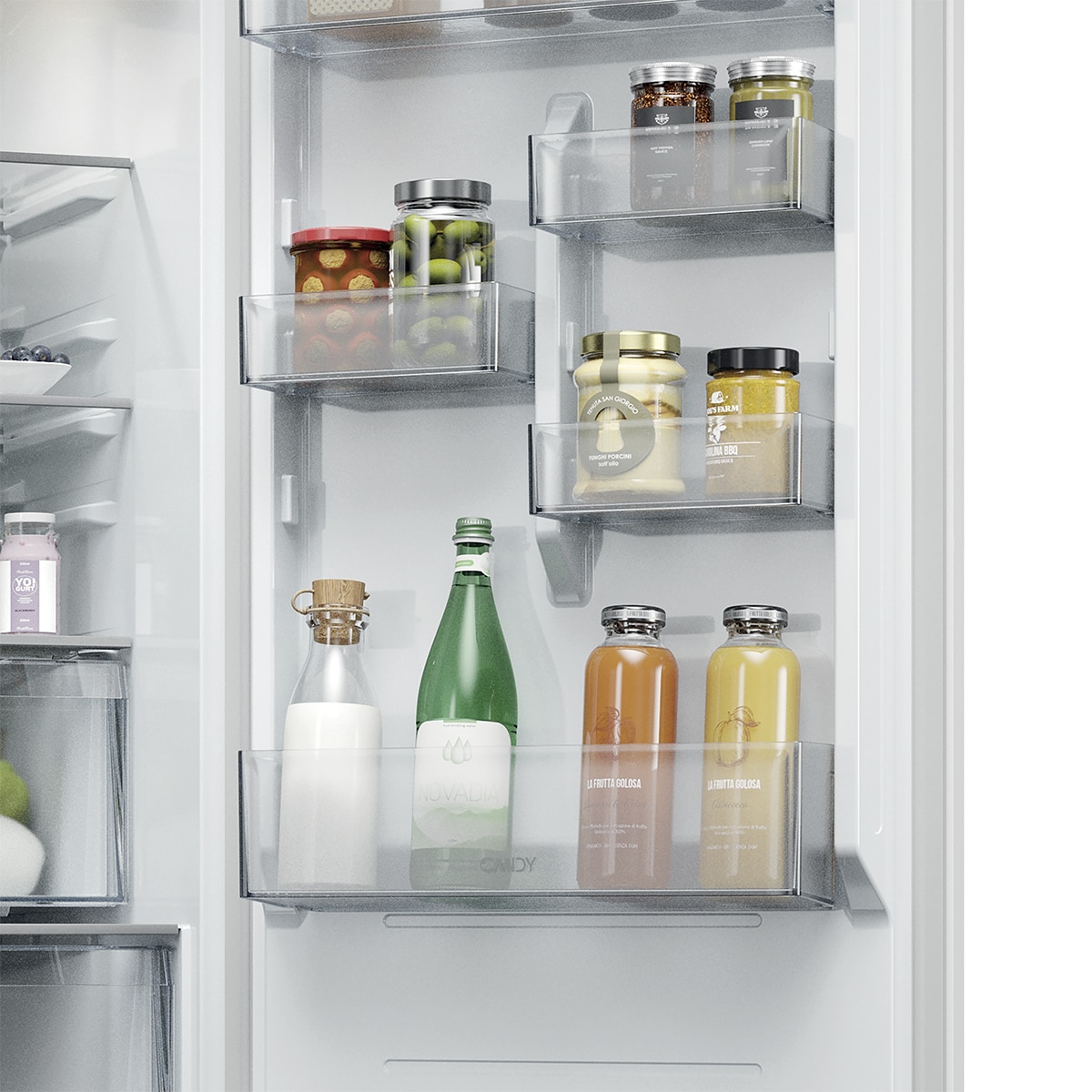 Frigorífico Combinado Encastrável Candy CNBQT3518E Total No Frost, Tecnologia Circle Fresh - Branco Branco-6