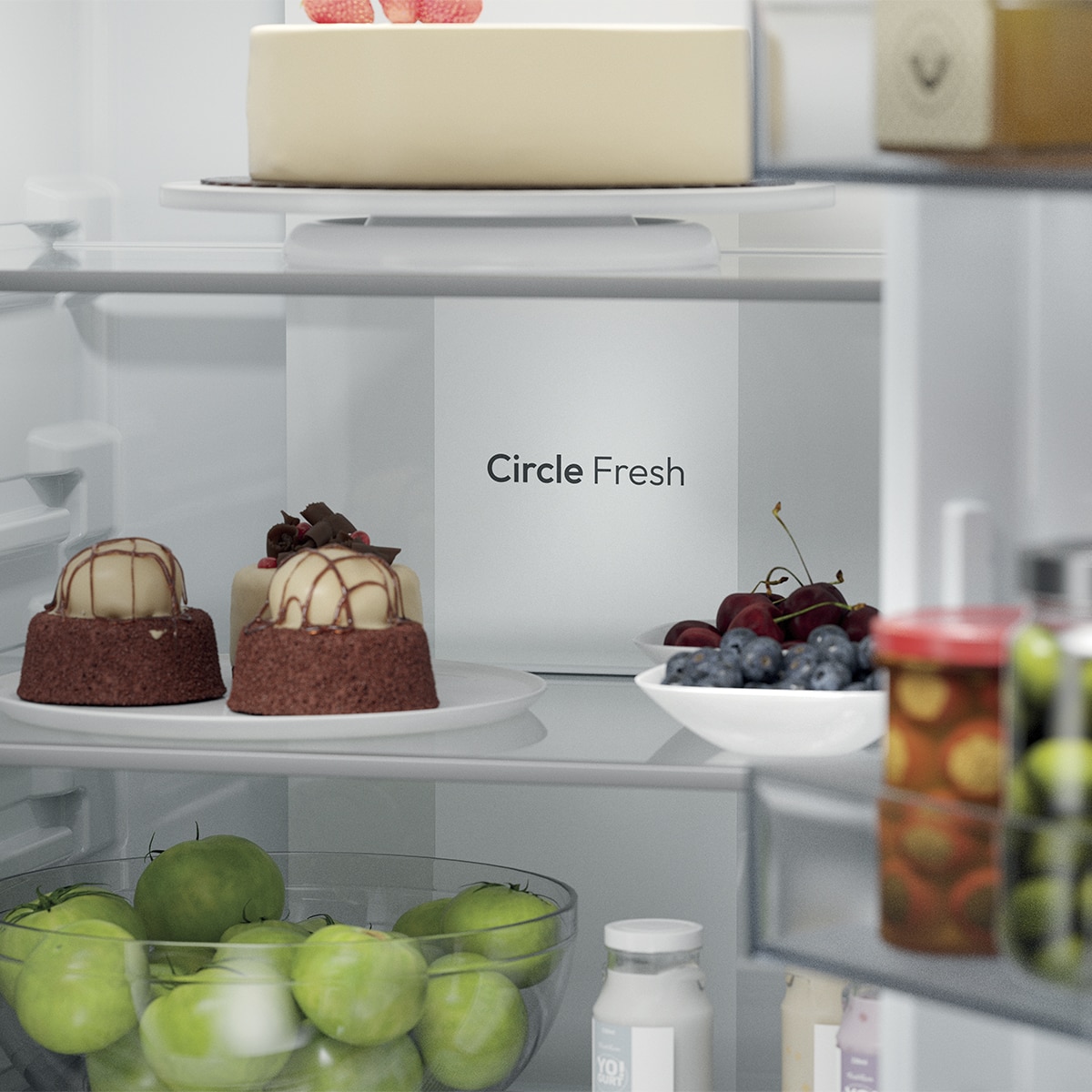 Frigorífico Combinado Encastrável Candy CNBQT3518E Total No Frost, Tecnologia Circle Fresh - Branco Branco-8