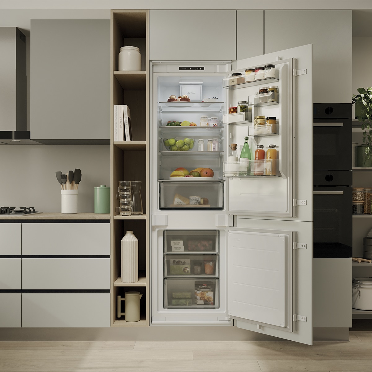 Frigorífico Combi Integrable Candy con Sistema No Frost y Tecnología Super Cool - CNBQL3518EV - Blanco Blanco-11