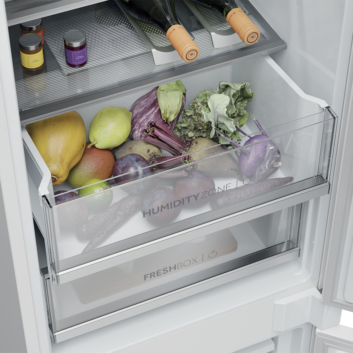 Frigorífico Combinado Encastrável Haier HBQW5518E ID Titanium 2, Total No Frost e WiFi - Branco Branco-9