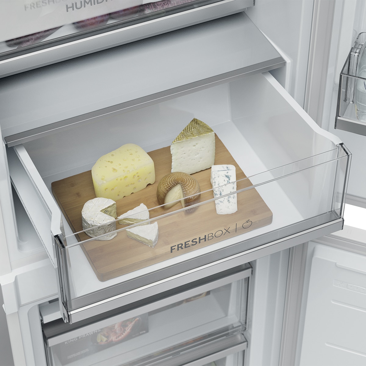 Frigorífico Combinado Encastrável Haier HBQW5518E ID Titanium 2, Total No Frost e WiFi - Branco Branco-10