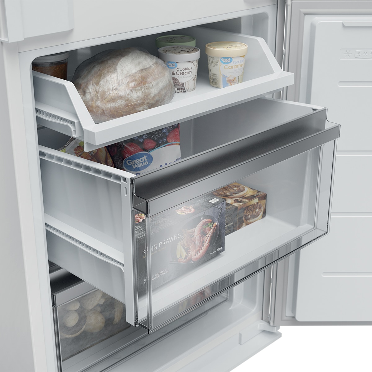 Frigorífico Combi Integrable Haier Total No Frost, con WiFi y Motor INVERTER - HBQW5519E - Blanco Blanco-11