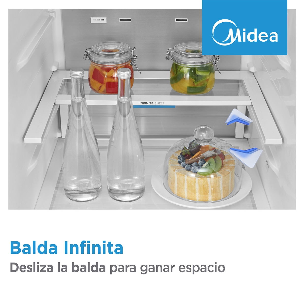 Imagen 9 de Frigorífico combi integrable Midea Total No Frost, Metal Cooling, 403L - MDRE554FGD01