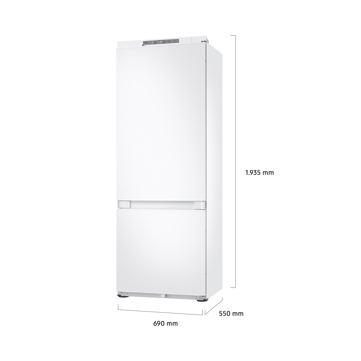 Imagen 3 de Frigorífico Combi Integrable Samsung Bespoke AI  193.5cm Twin Cooling Plus™ 389 L - BRB38G705DWWEF