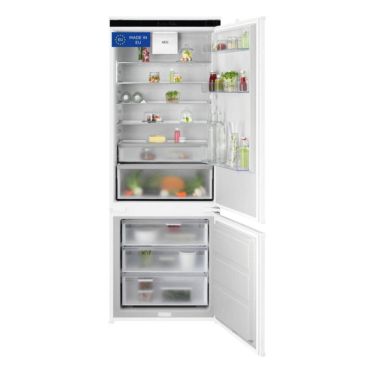 AEG - Frigorífico Combi integrable AEG No frost,IA, MaxiSpace,Serie 7000, NSC7T751ES.