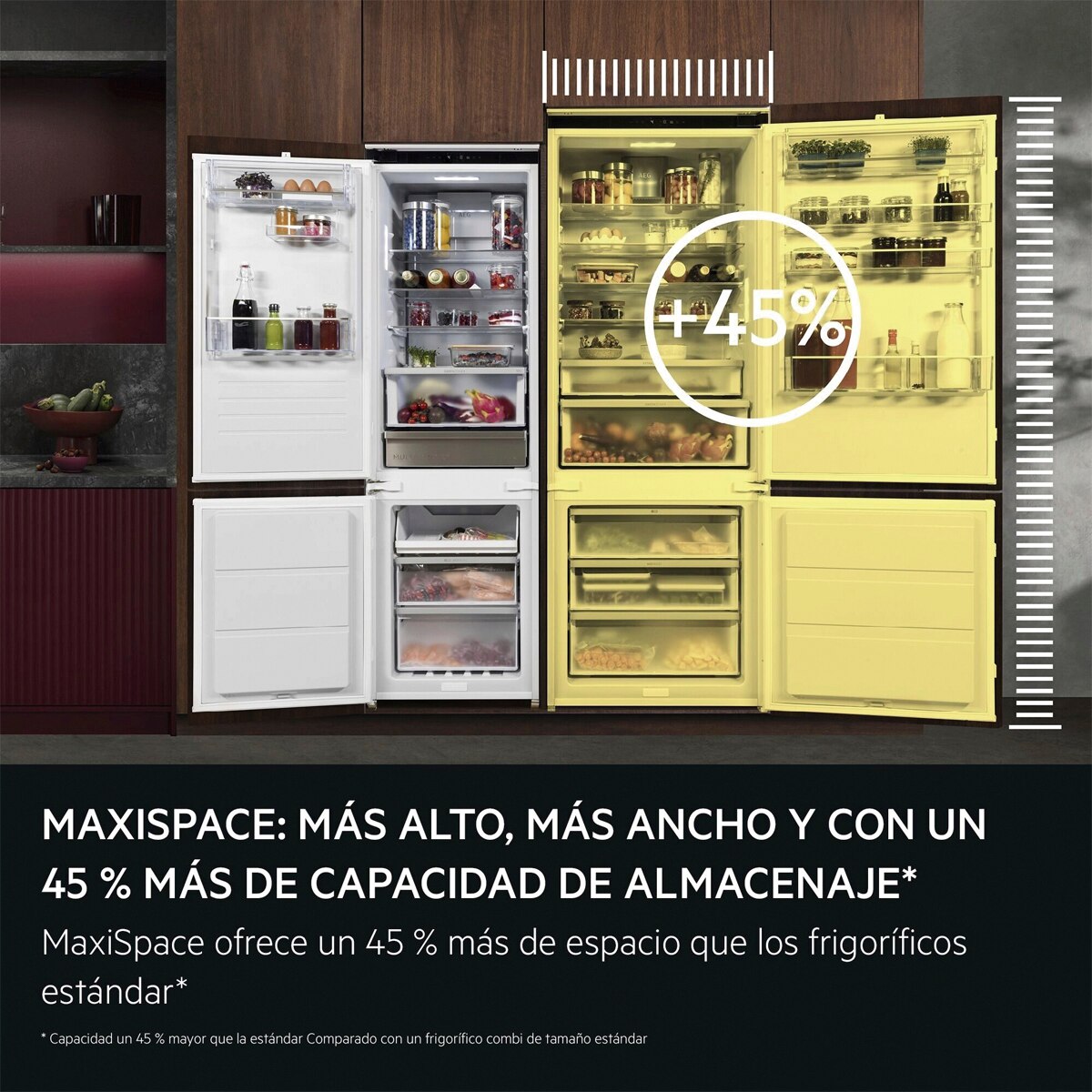 Frigorífico Combi integrable AEG No frost,IA, MaxiSpace,Serie 7000, NSC7T751ES 5
