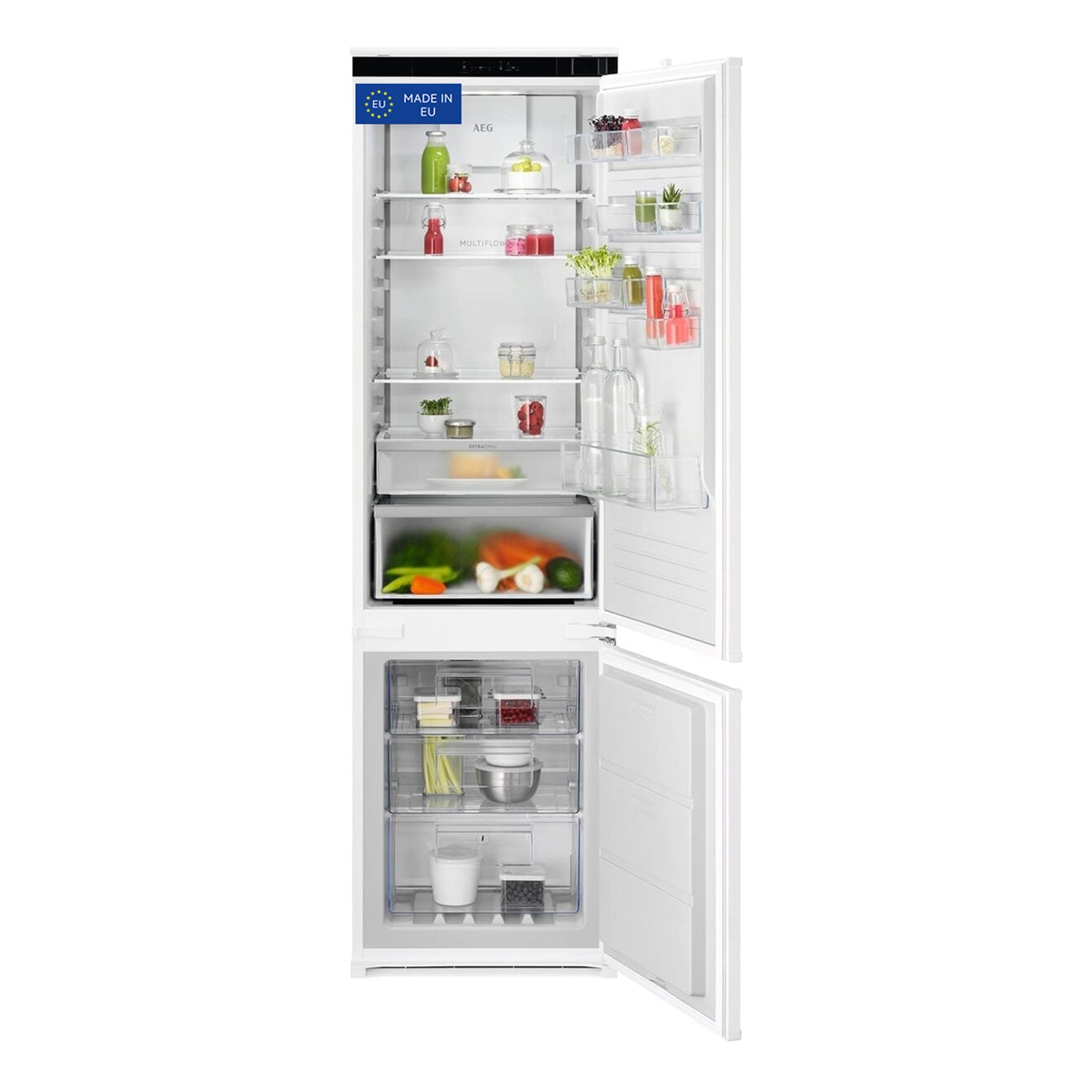 Frigorífico Combi integrable AEG no frost, IA, MultiSpace, Cooling 360, Cajón Extra Chill, Serie 7000, TCTCS191ES 1