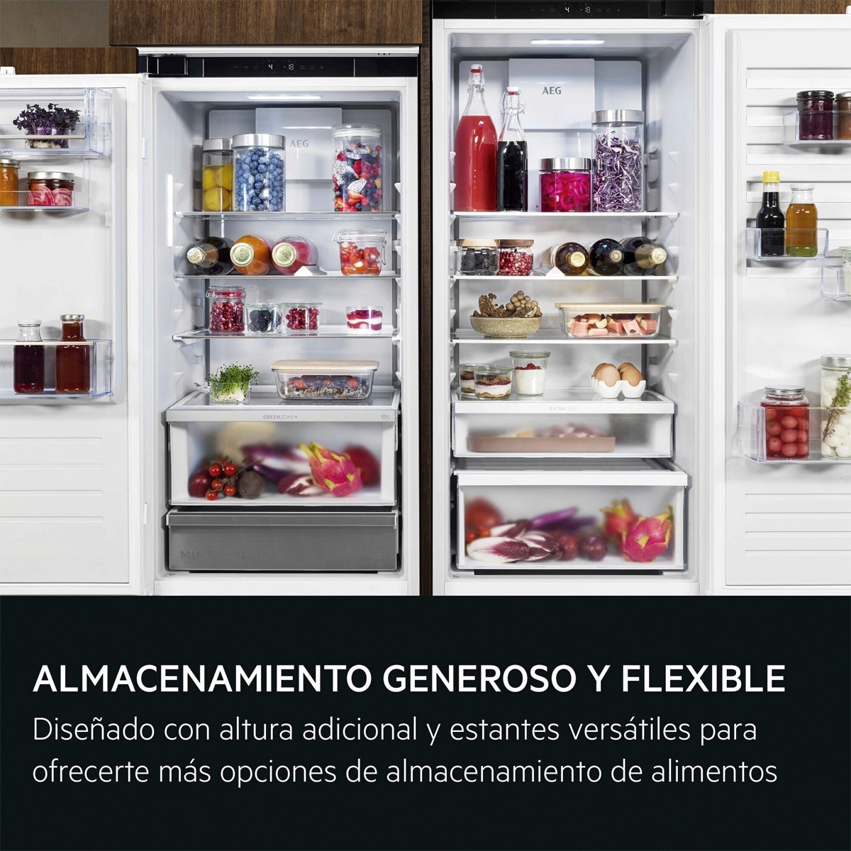 Frigorífico Combi integrable AEG no frost, IA, MultiSpace, Cooling 360, Cajón Extra Chill, Serie 7000, TCTCS191ES 4