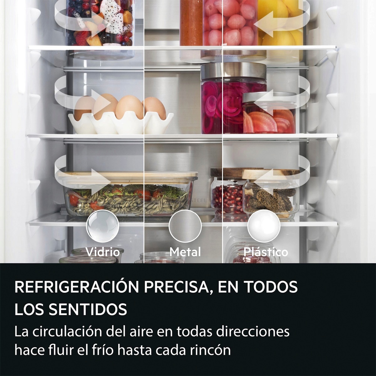 Frigorífico Combi integrable AEG no frost, IA, MultiSpace, Cooling 360, Cajón Extra Chill, Serie 7000, TCTCS191ES 5