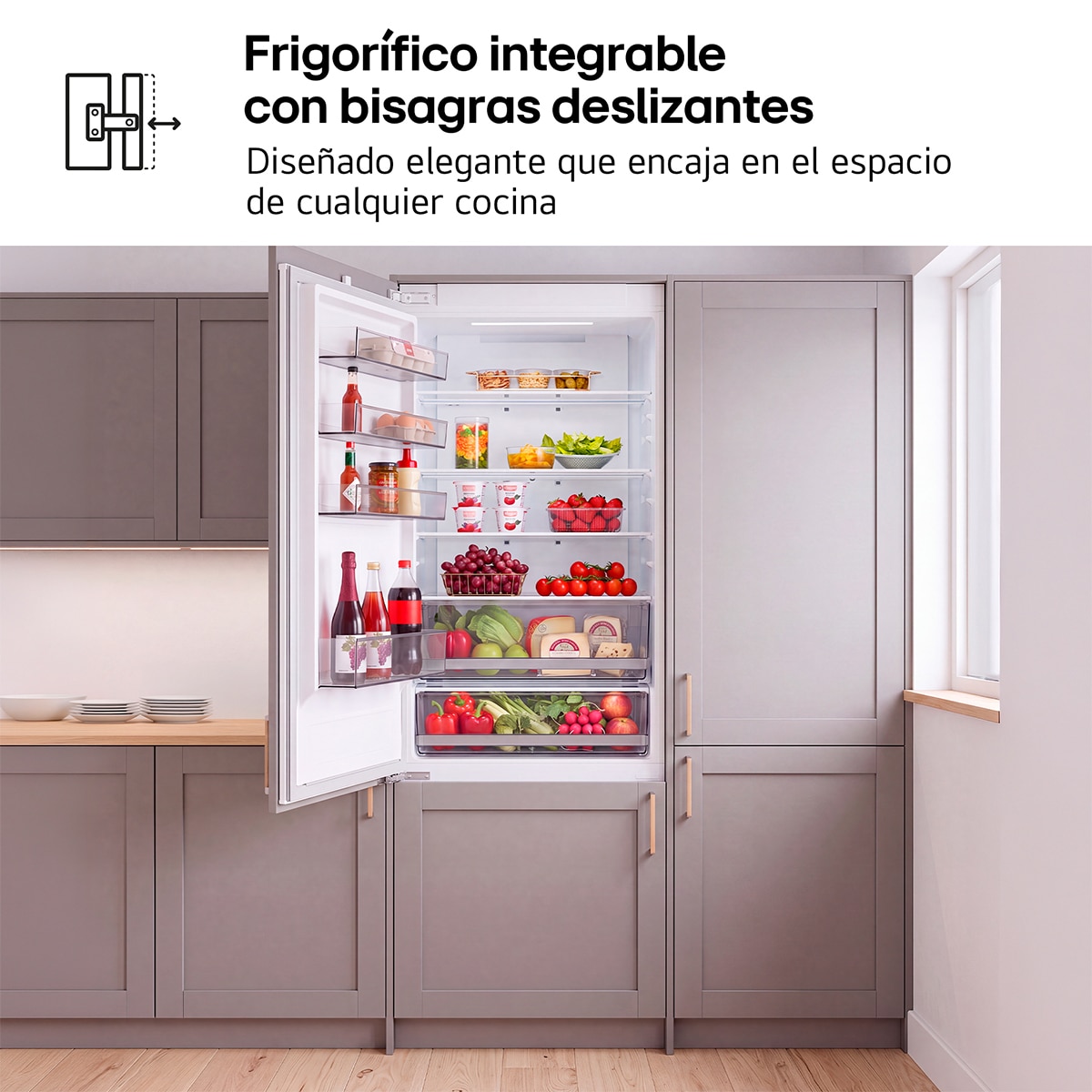 Frigorífico combi integrable LG Total No Frost, Total No Frost, Serie 700 - CCJ7396SCHQ - Blanco Blanco-4