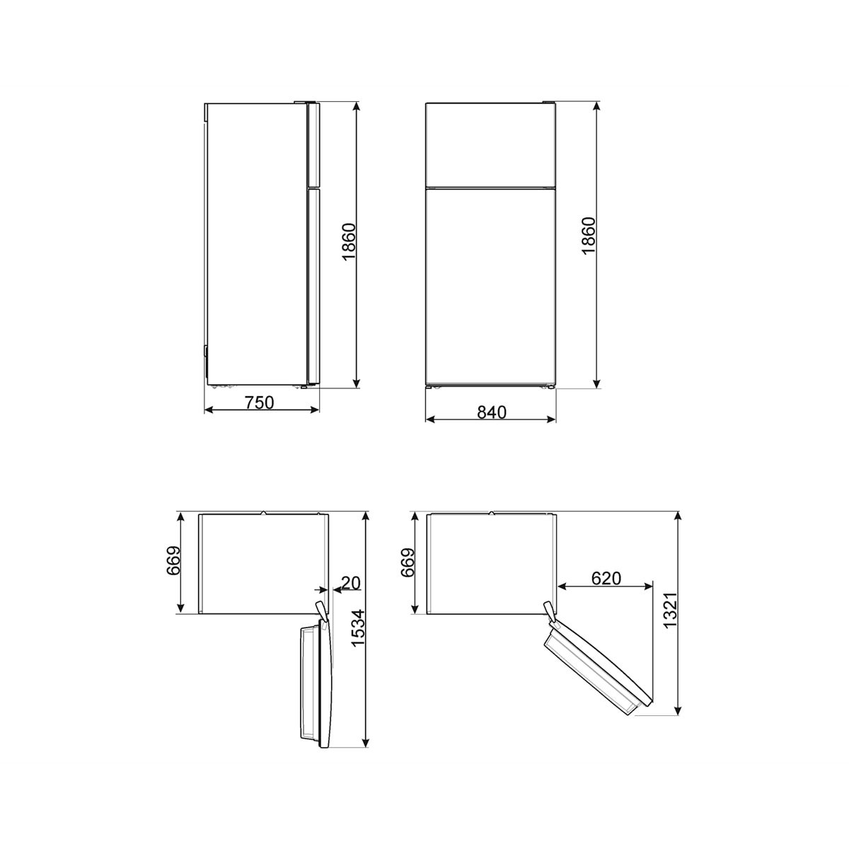 Frigorífico 2 puertas Smeg, Total No Frost, 586 litros, apertura a la derecha - FD84EN4HX1 Acero Inox-5