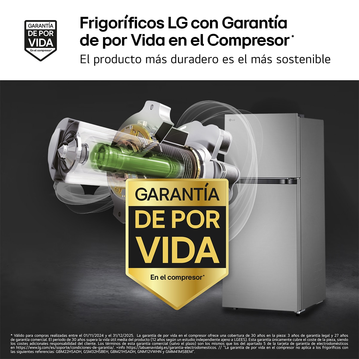 Frigorífico dos puertas LG, Total No Frost - GTBV22PYNJ Inox-4
