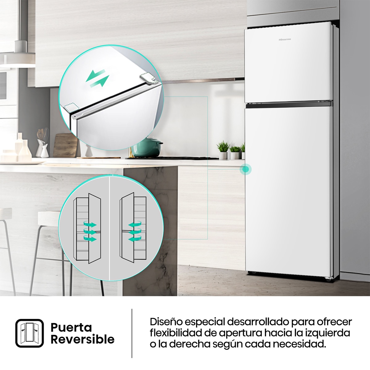 Frigorífico 2 puertas Hisense , Total No Frost - RT327N4AWE Blanco-7