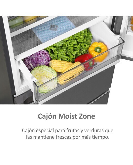 Imagen 6 de Frigorífico Combi Haier Total No Frost 3D 60 Series 3 - A3FE837CGJ - Silver Titanium Silver Titanium