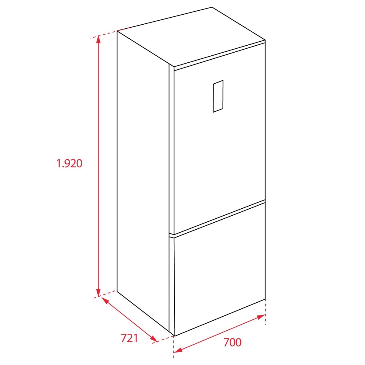 Frigorífico Combi Teka No Frost - RBF 78720 GBK Cristal negro-2