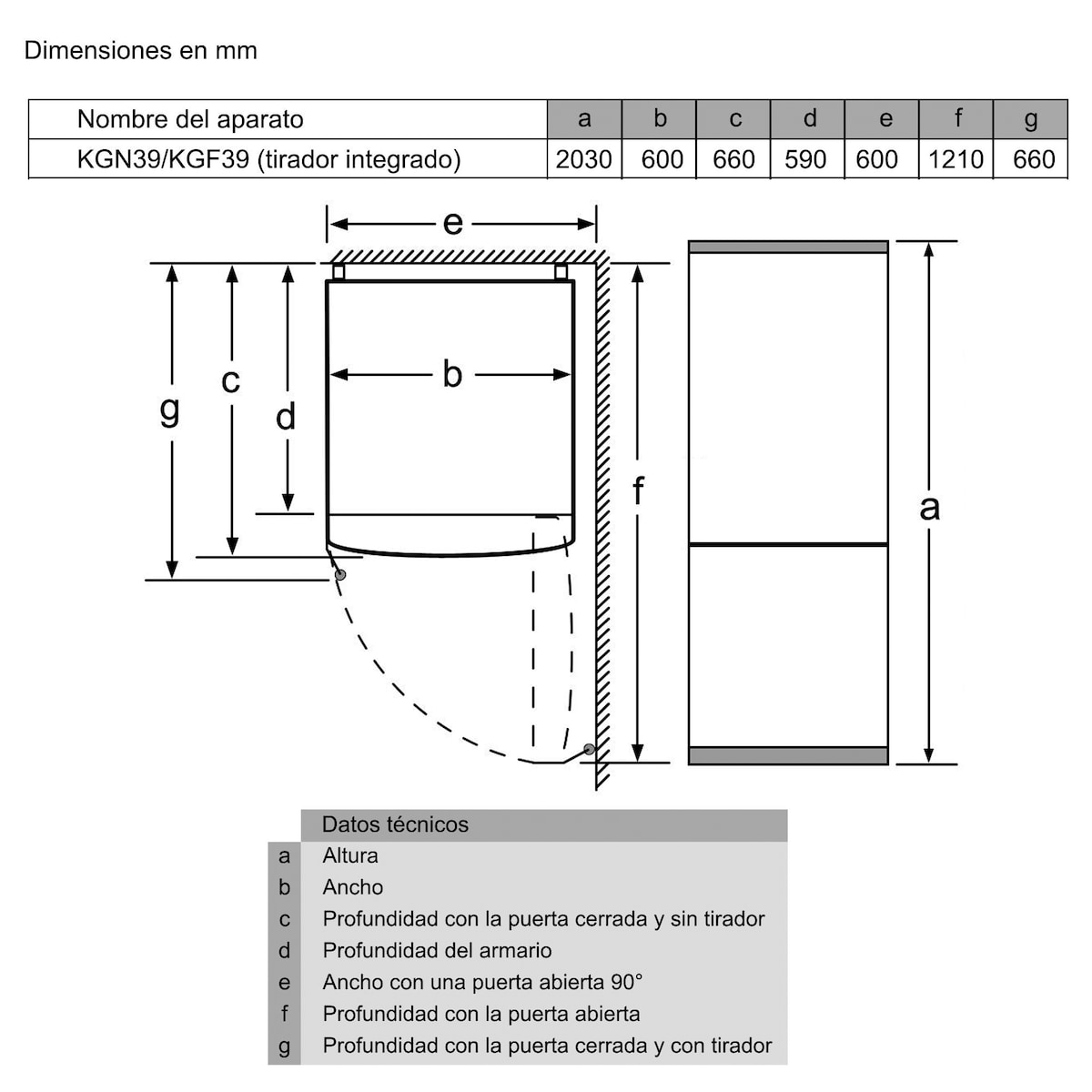 Frigorífico Combinado Bosch Série 4 KGN39VWEA VitaFresh Plus, PerfectFit e No Frost e de 203 cm - Branco Branco-3