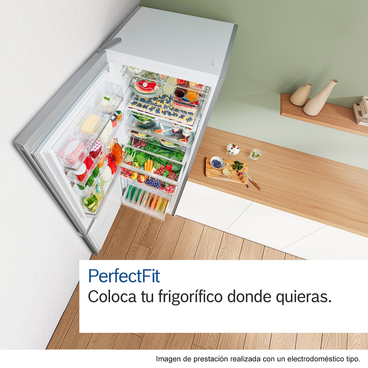 Frigorífico Combinado Bosch Série 4 KGN39VWEA VitaFresh Plus, PerfectFit e No Frost e de 203 cm - Branco Branco-5