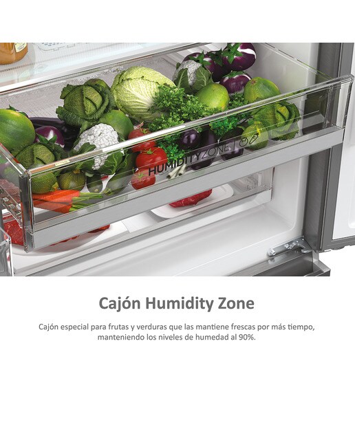 Frigorífico Combinado Haier de 3 Portas HTW7720ENMP No Frost Wifi Motor Inverter de 200,6 cm - Cinzento Inox-8