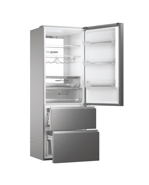 Frigorífico Combinado Haier de 3 Portas HTW7720ENMP No Frost Wifi Motor Inverter de 200,6 cm - Cinzento Inox-11