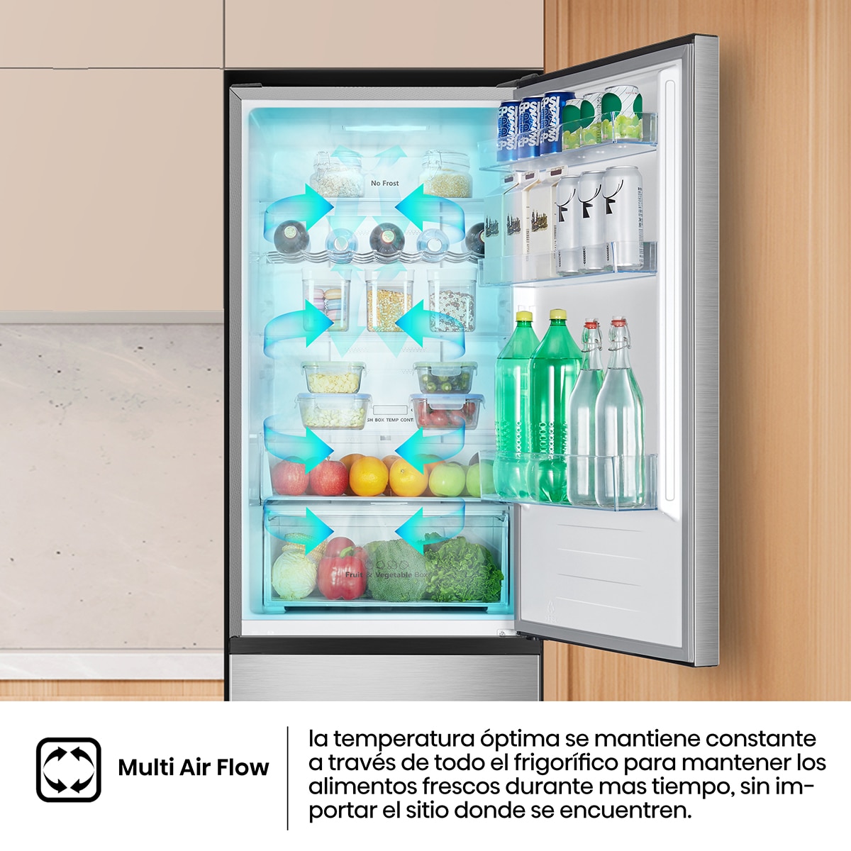 Frigorífico Combi Hisense MultiFlow - RB390N4CCD Inox-6