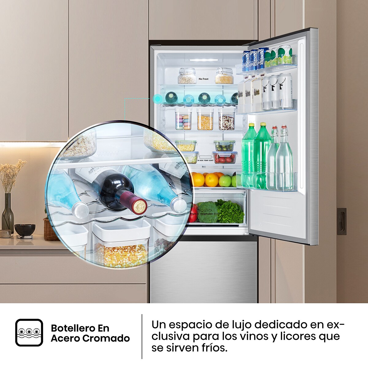 Frigorífico Combi Hisense MultiFlow - RB390N4CCD Inox-10
