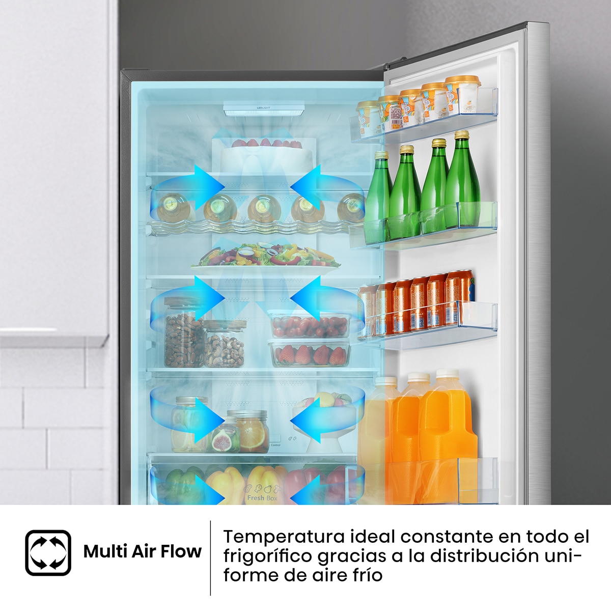 Frigorífico Combi Hisense Multi Air Flow - RB440N4ACD Inox-5
