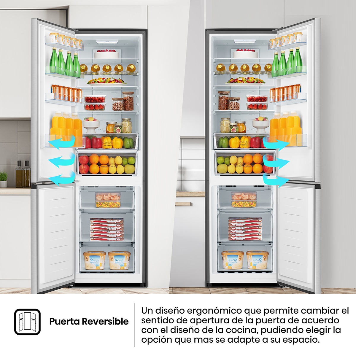 Frigorífico Combi Hisense Multi Air Flow - RB440N4ACD Inox-9