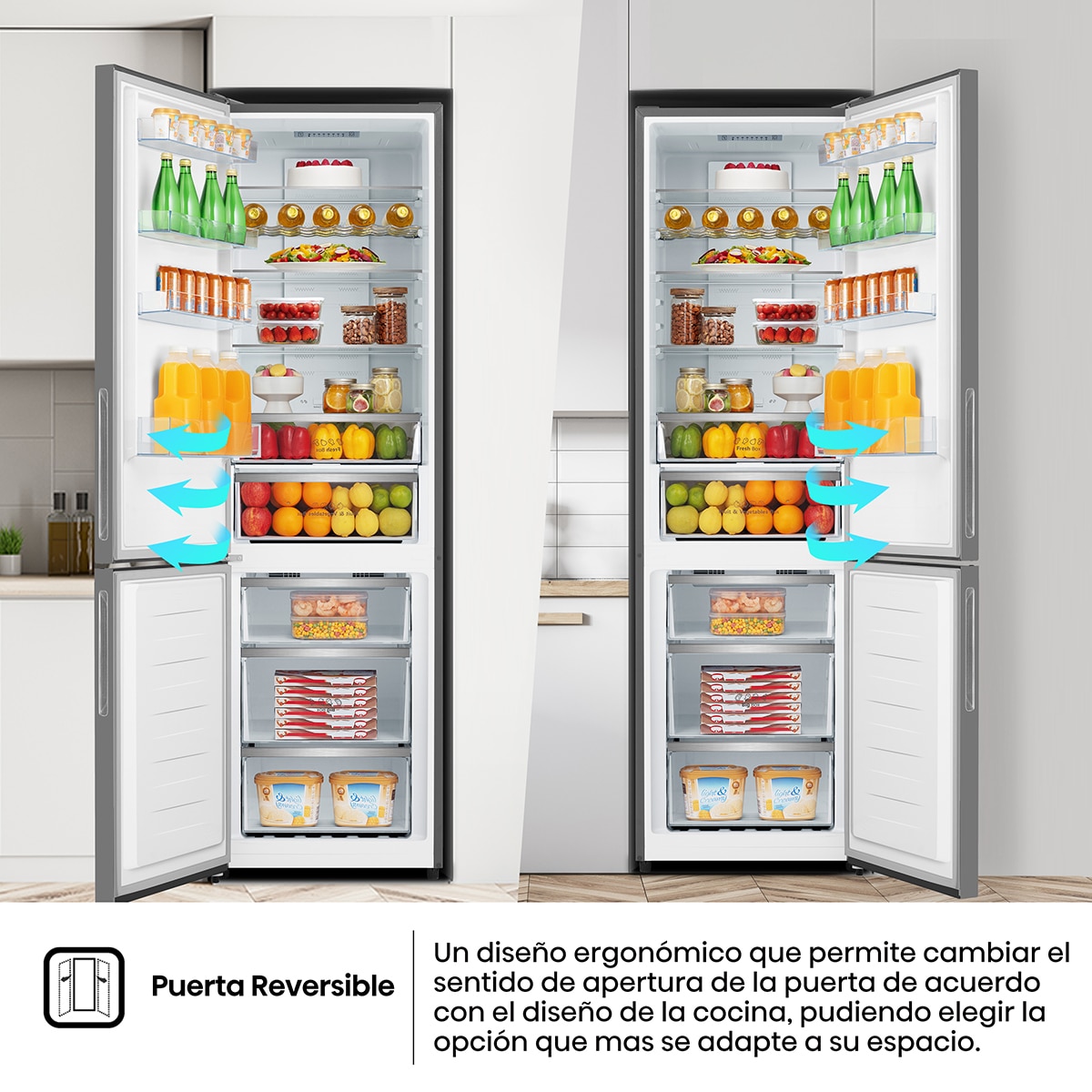 Frigorífico Combi Hisense Total No Frost - RB440N4GWD - Cristal blanco Cristal blanco-9
