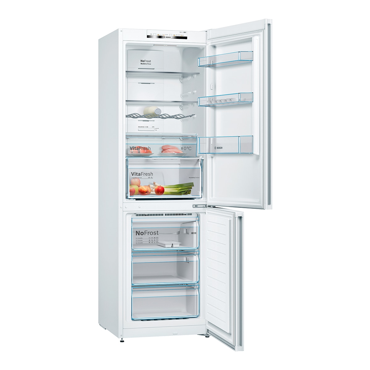Frigorífico Combi Bosch No Frost - KGN366WCF Blanco-2