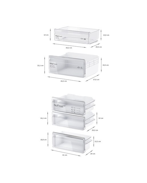 Frigorífico Combinado Encastrável Bosch KIN86VFE0 NoFrost Branco-9