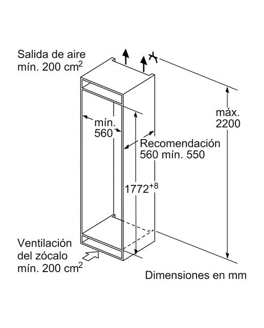 Frigorífico Combinado Encastrável Bosch KIN86VFE0 NoFrost Branco-11