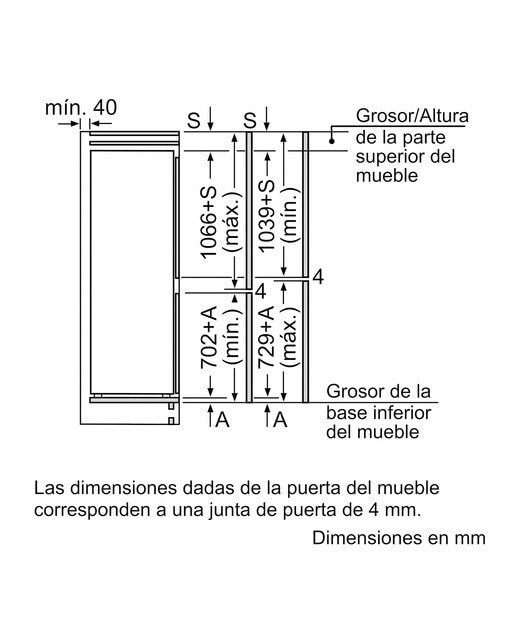 Frigorífico Combinado Encastrável Bosch KIN86VFE0 NoFrost Branco-13