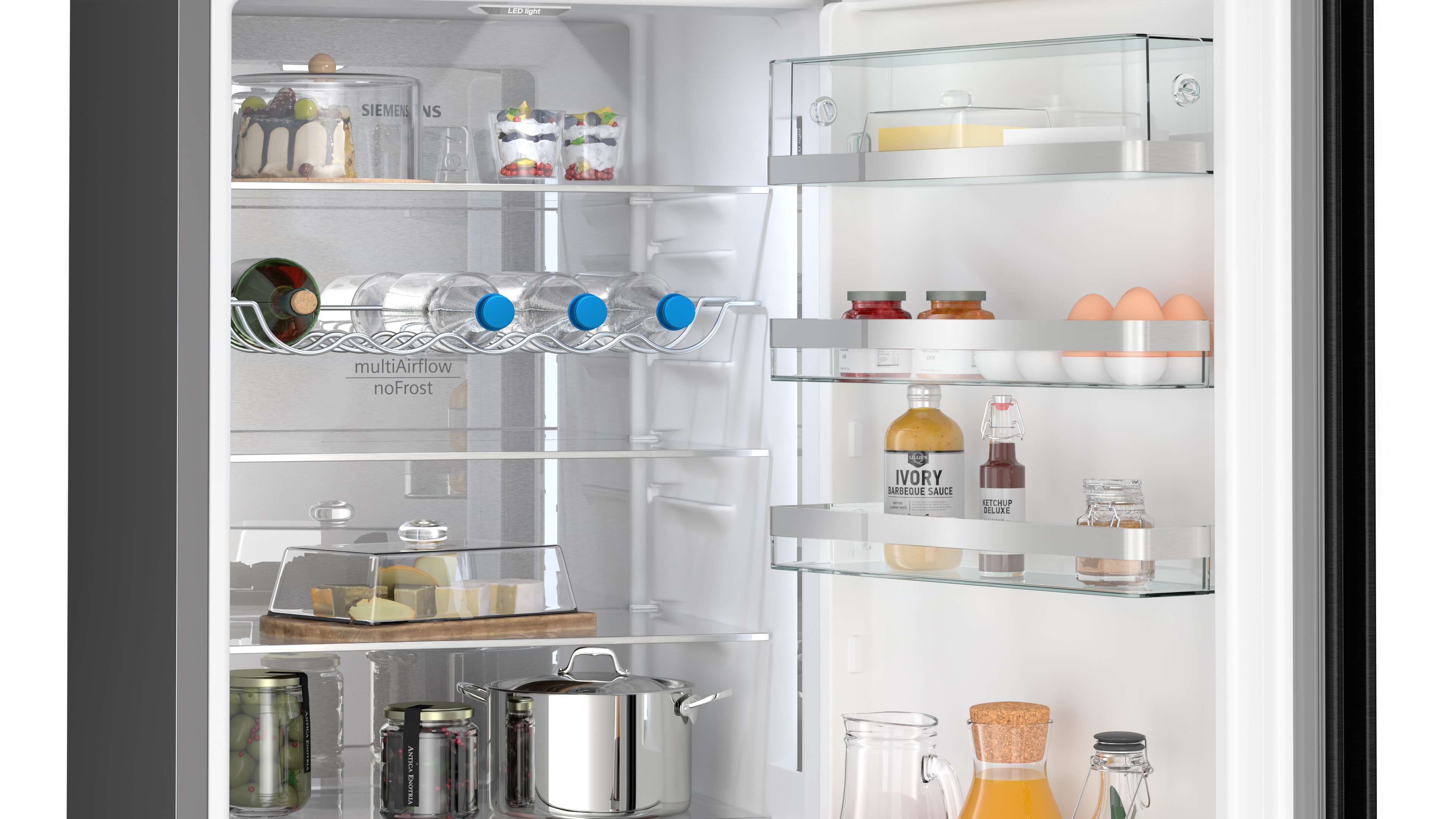 Frigorifico combi Siemens NoFrost, sistema HyperFresh - KG39NAXCF - Inox / Negro Inox / Negro-5