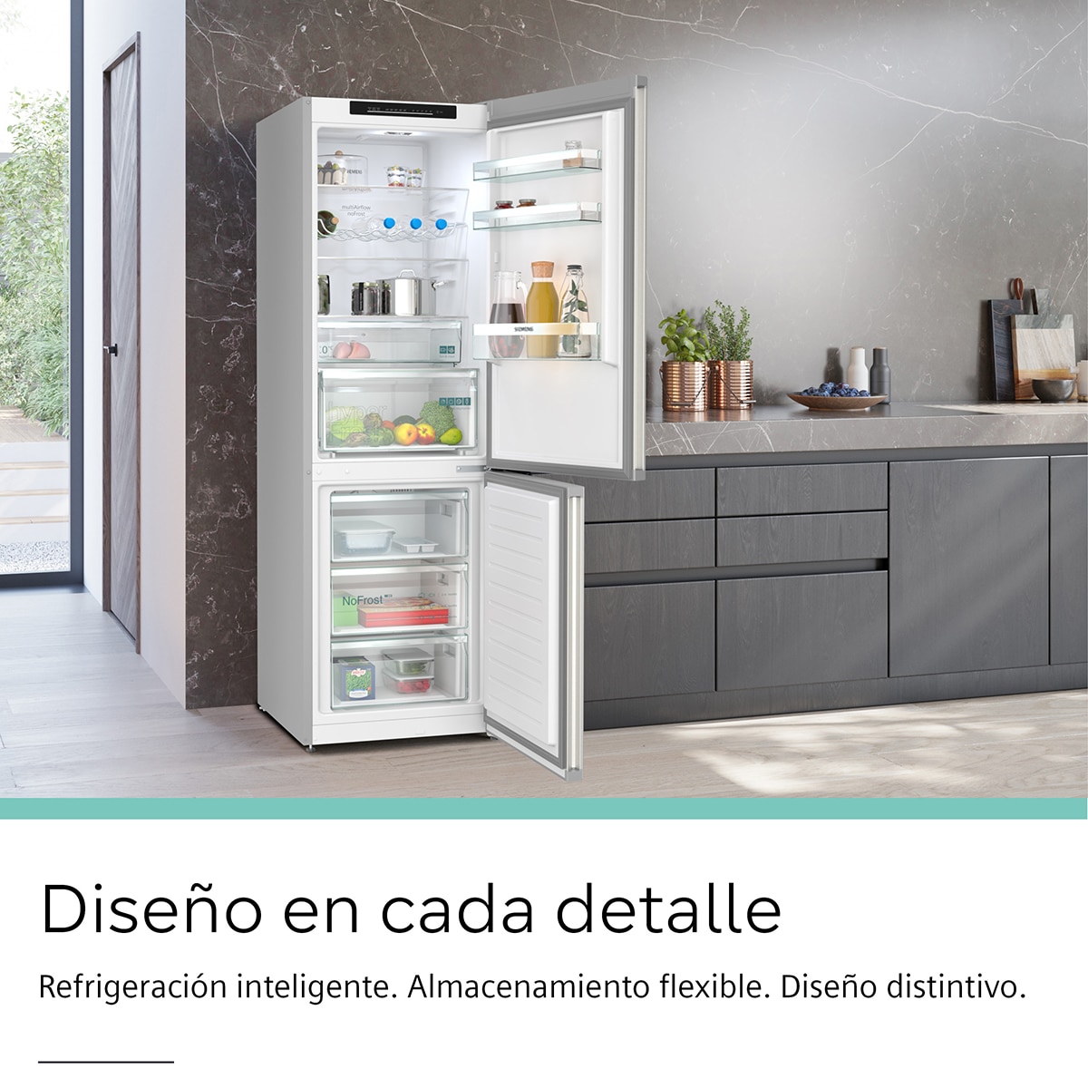 Frigorífico Combi Siemens Tecnología noFrost iQ300 - KG36N2ICF Inox-7