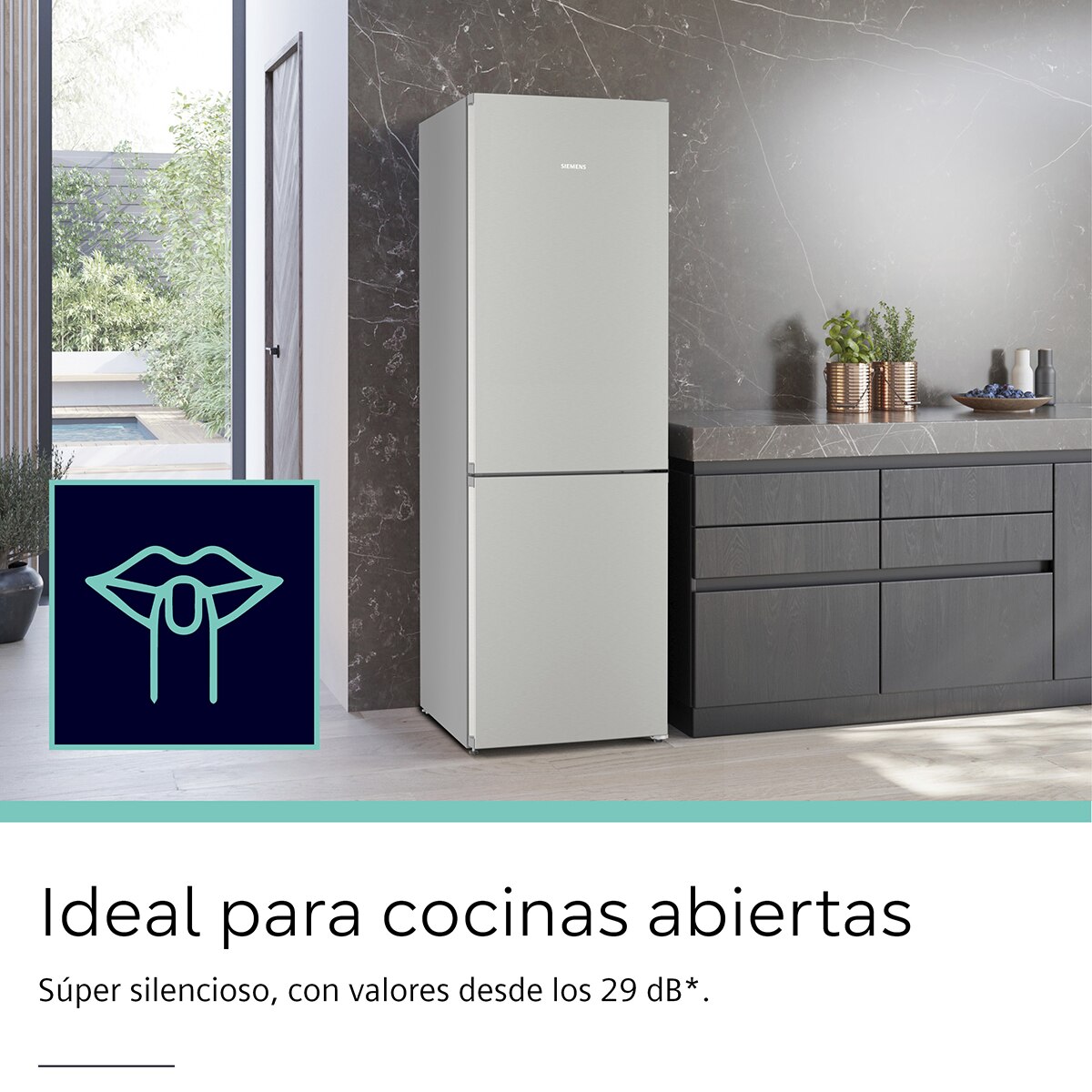 Frigorífico Combi Siemens Tecnología noFrost iQ300 - KG36N2ICF Inox-8