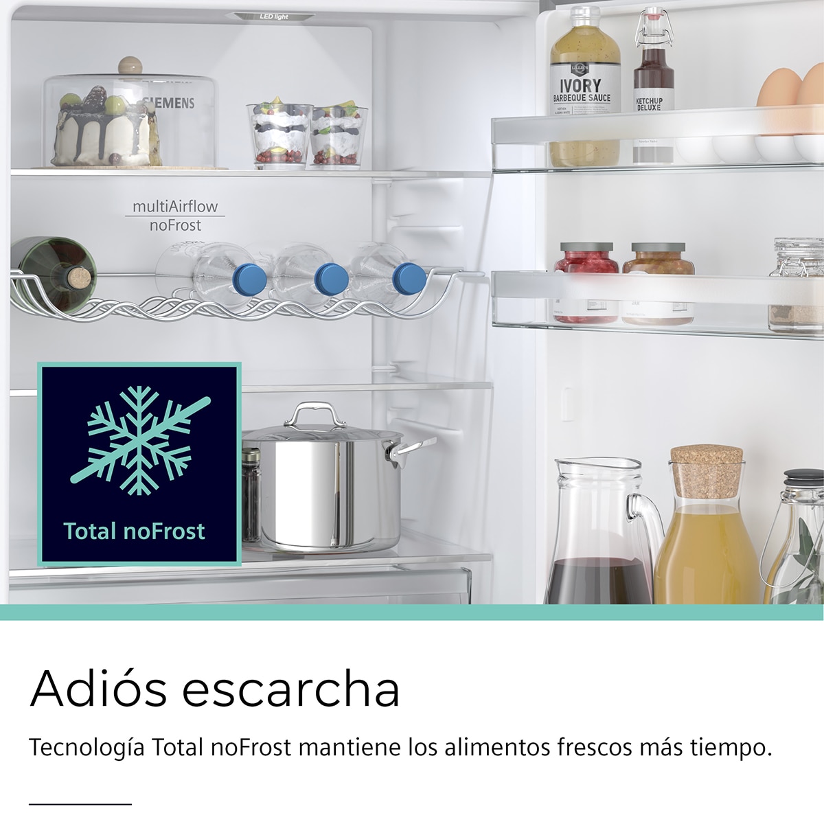 Frigorífico Combi Siemens Tecnología noFrost iQ300 - KG36N2ICF Inox-11