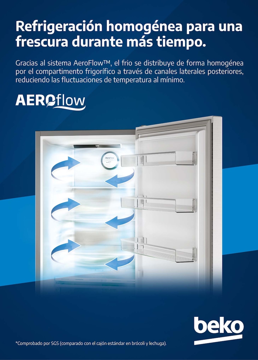 Frigorifico combi Beko No Frost - B1RCNE404W Blanco-13