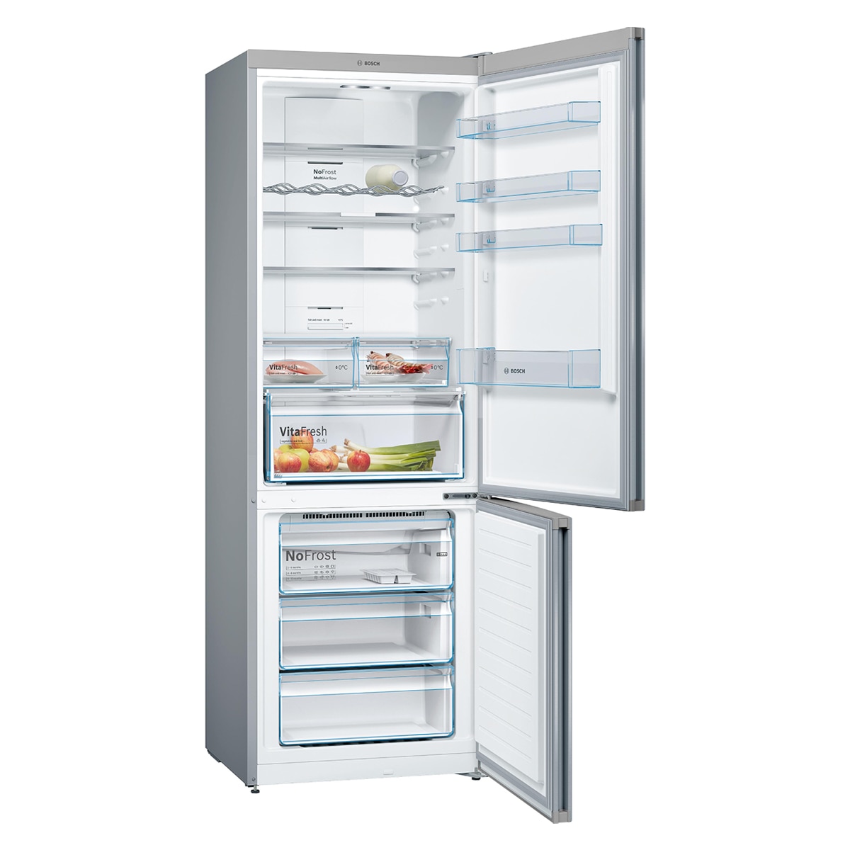 Frigorífico combi Bosch Total NoFrost - KGN49XIEA Acero mate antihuellas-2