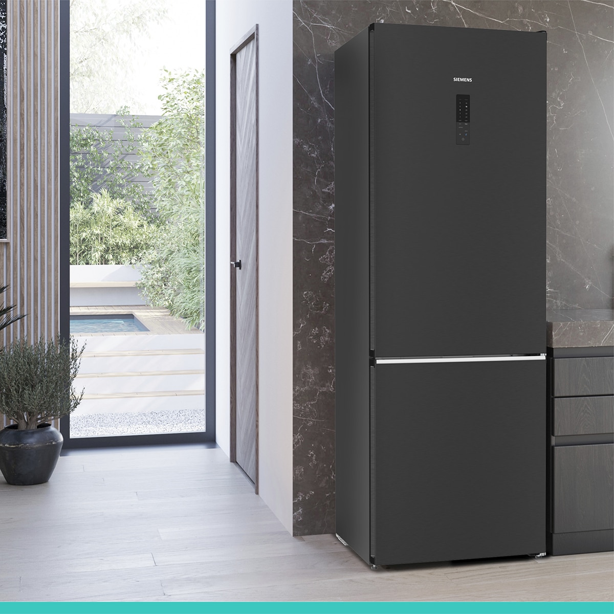 Frigorifico combi Siemens No Frost, hyperFresh 0°C - KG49NAXCF Inox / Negro-4