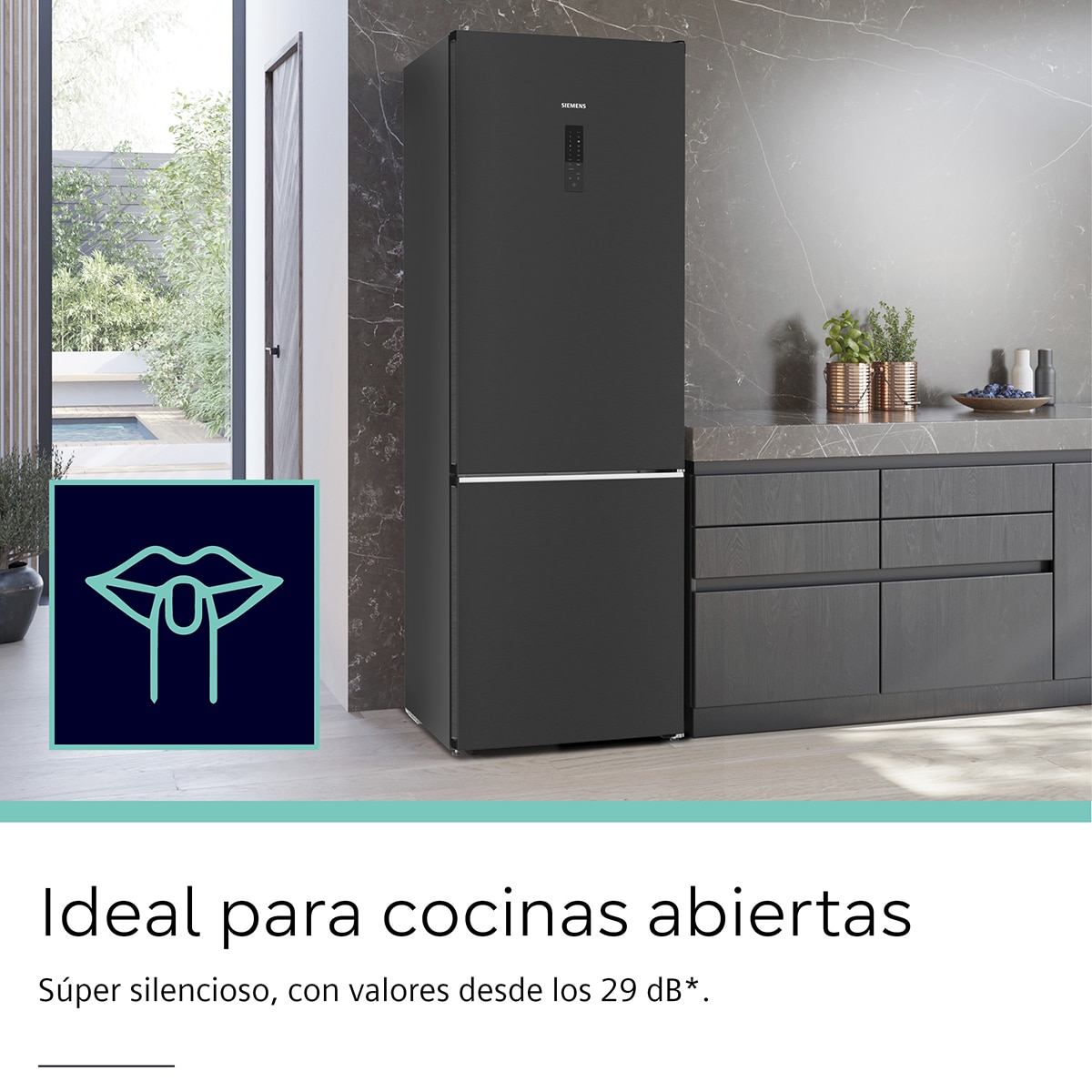 Frigorifico combi Siemens No Frost, hyperFresh 0°C - KG49NAXCF Inox / Negro-8