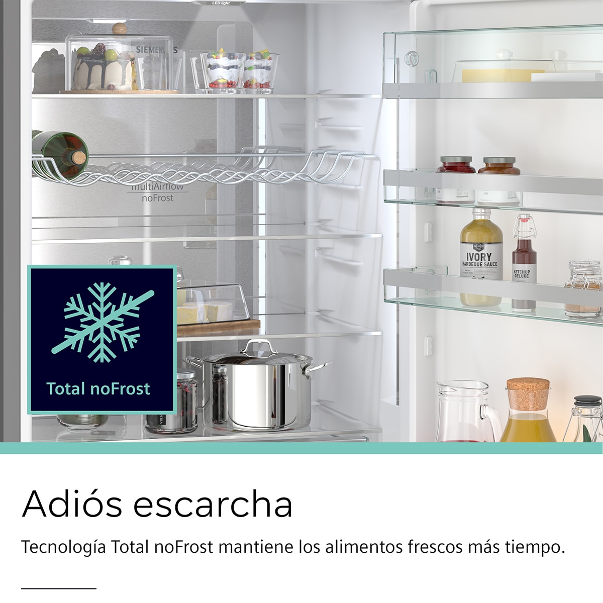 Frigorifico combi Siemens No Frost, hyperFresh 0°C - KG49NAXCF Inox / Negro-11