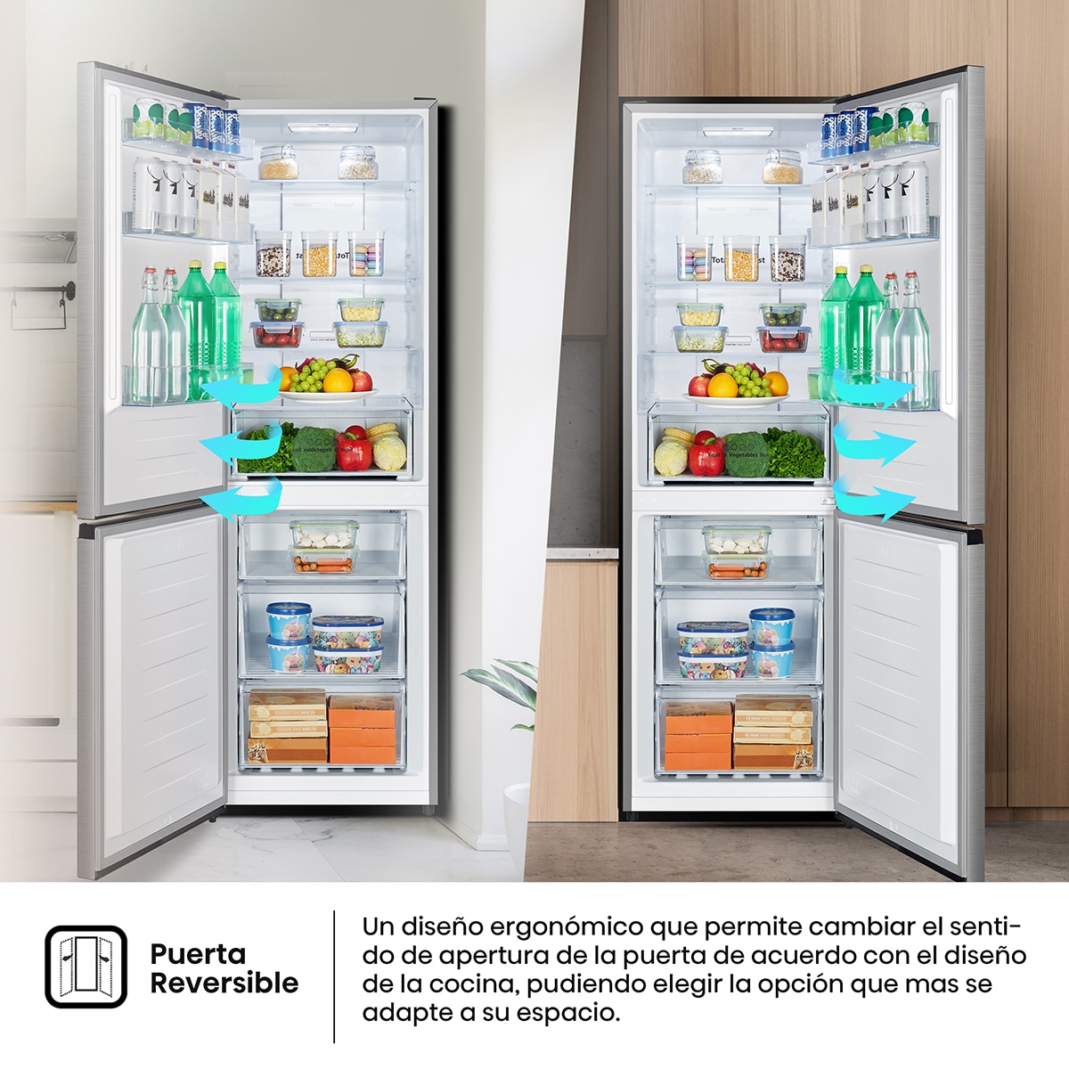 Frigorifico combi Hisense No Frost, Multi Air Flow - RB390N4BCC Inox-8