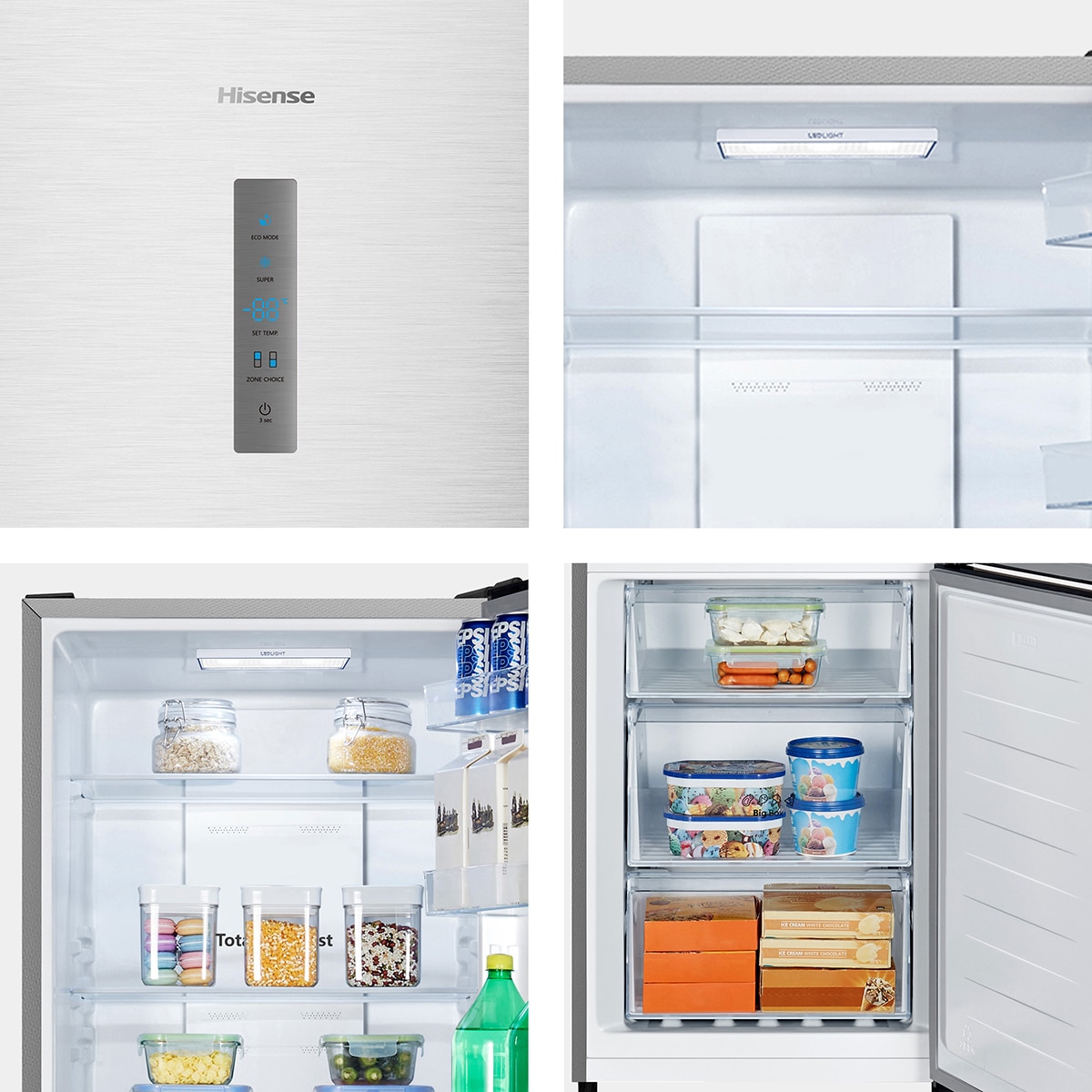 Frigorifico combi Hisense No Frost, Multi Air Flow - RB390N4BCC Inox-12