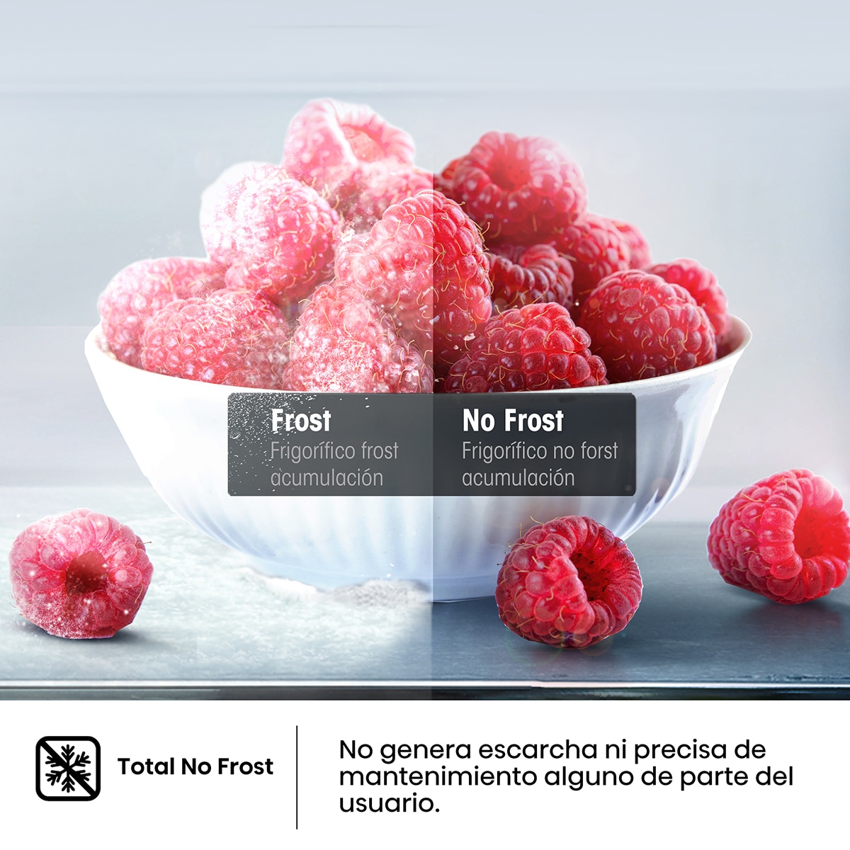 Frigorifico combi Hisense No Frost, 3 puertas - RM469N4ACD Inox-5
